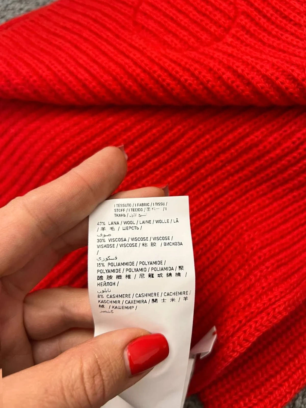 Philosophy by Lorenzo Serafini new red wool scarf - view 4