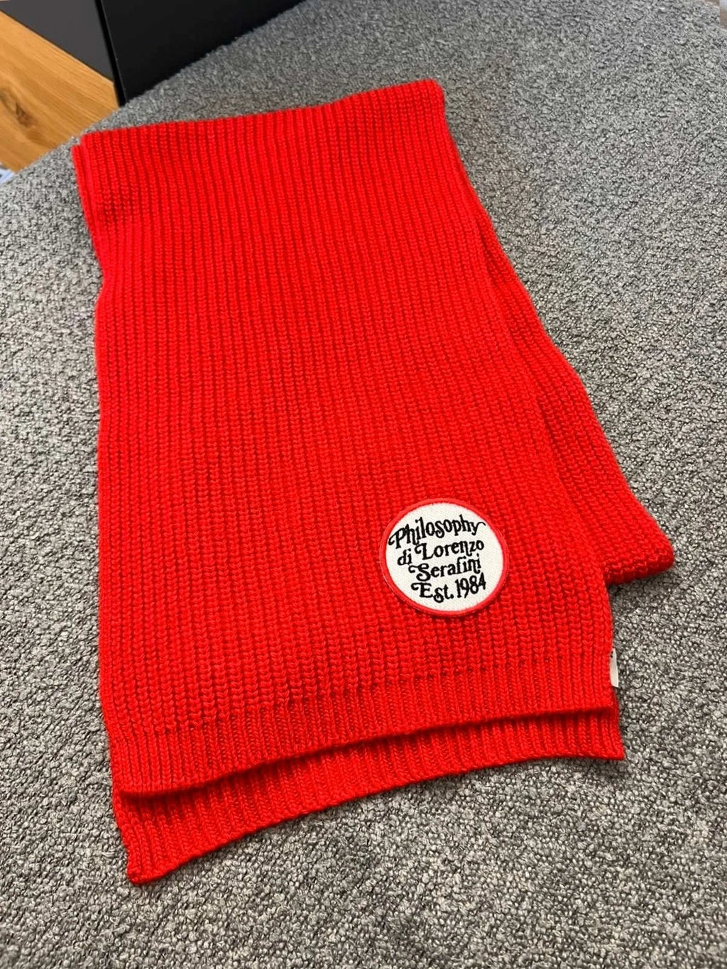 Philosophy by Lorenzo Serafini new red wool scarf