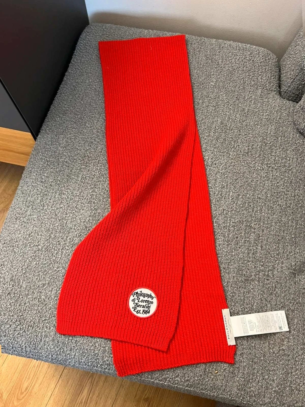 Philosophy by Lorenzo Serafini new red wool scarf - view 5
