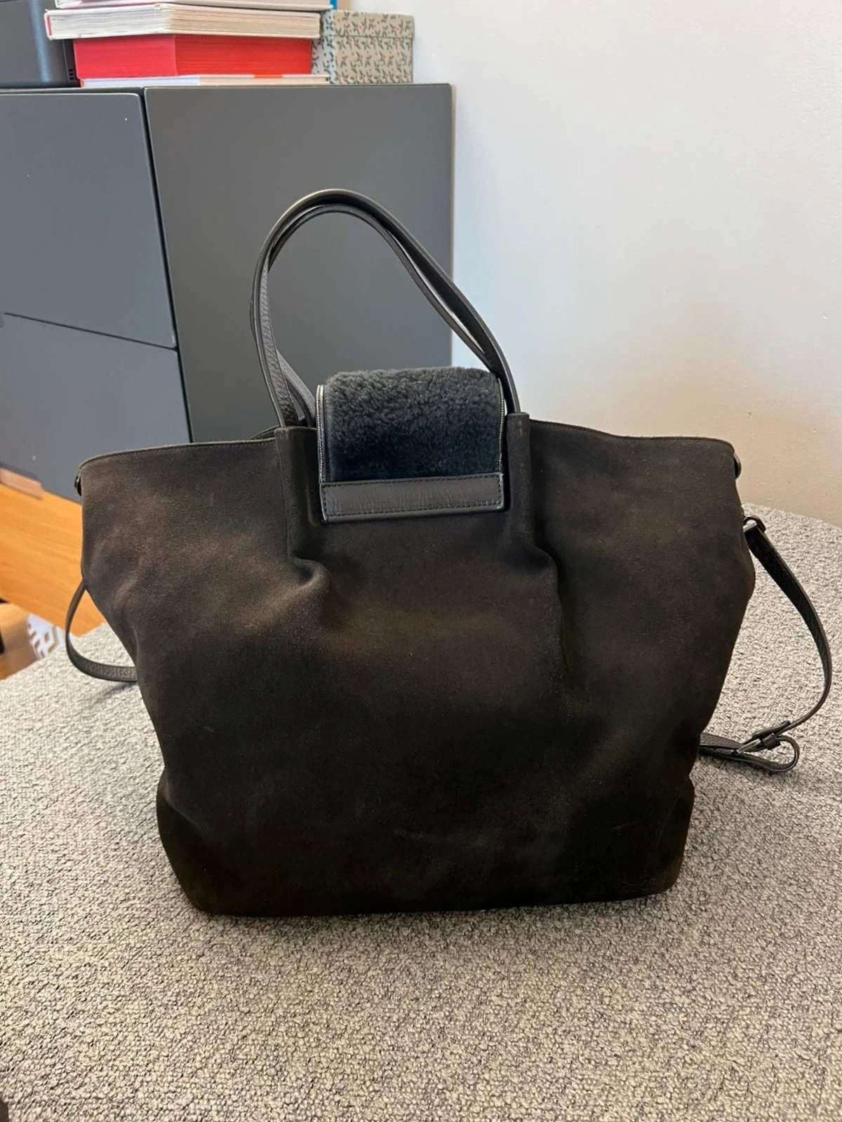 Fabiana Filippi black suede big bag - view 8