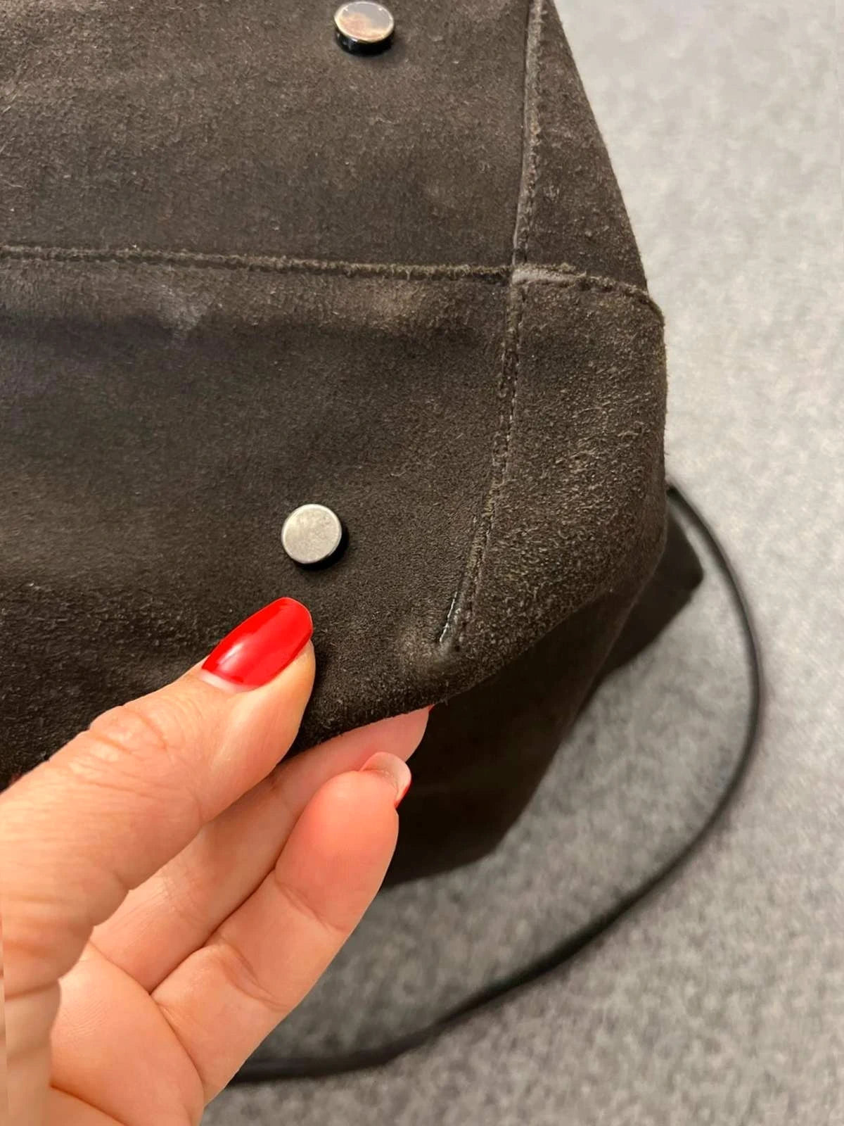Fabiana Filippi black suede big bag - view 7