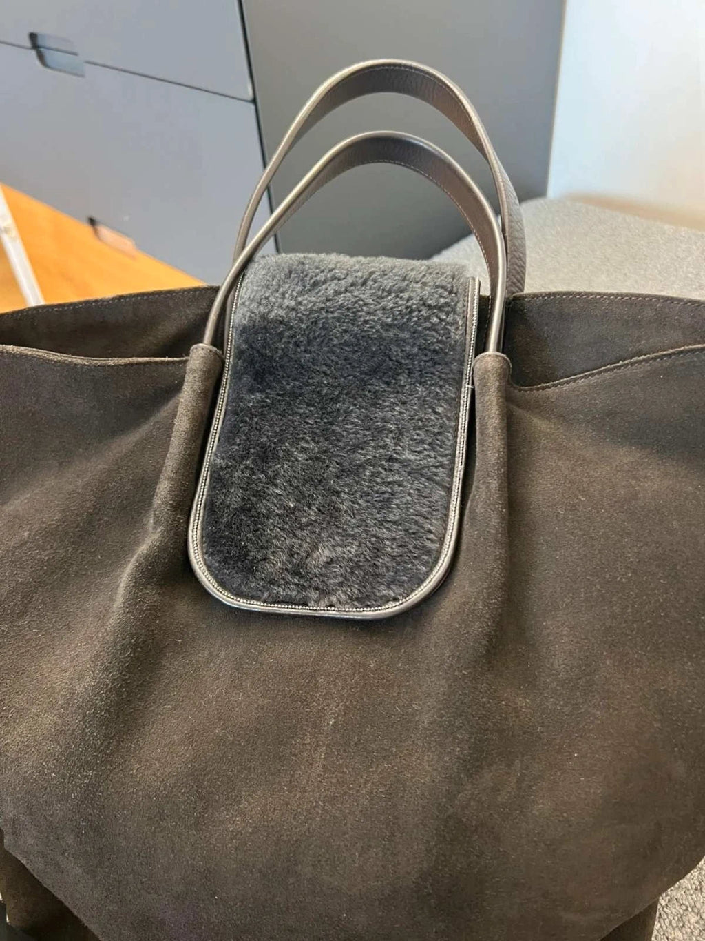 Fabiana Filippi black suede big bag - view 6