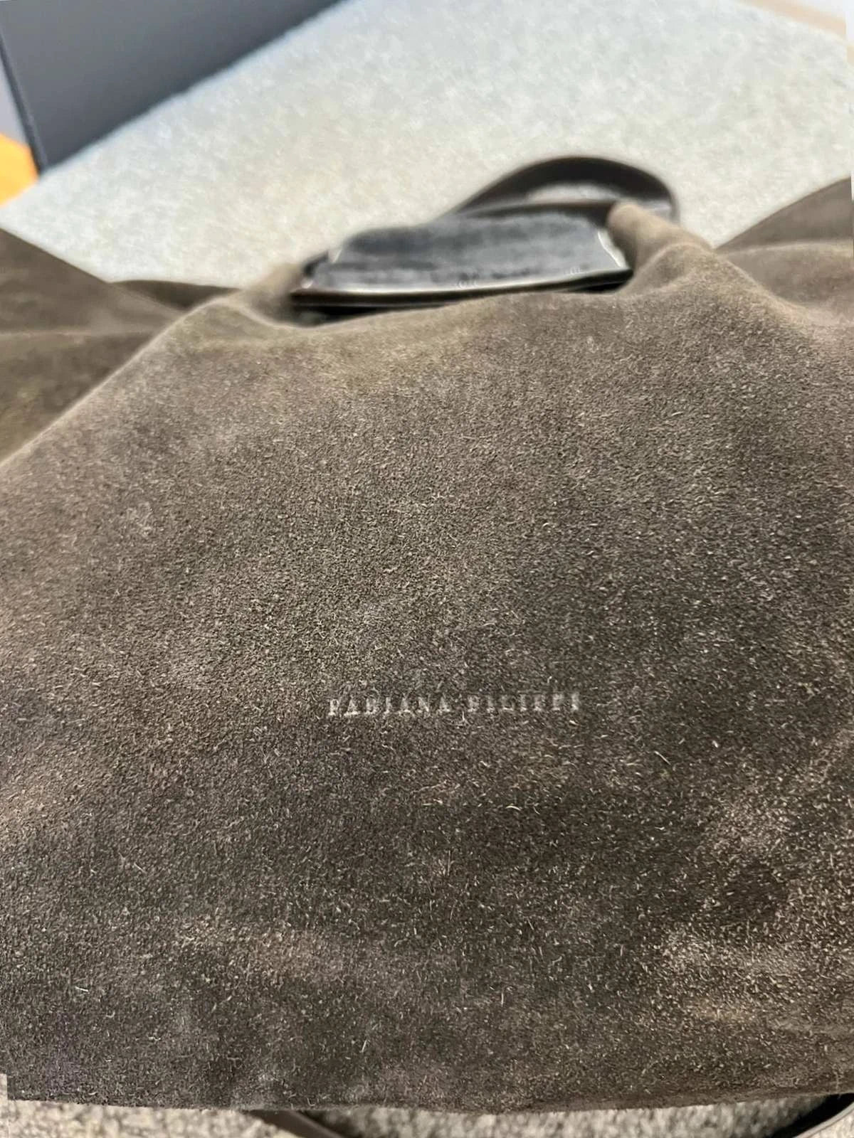 Fabiana Filippi black suede big bag - view 2