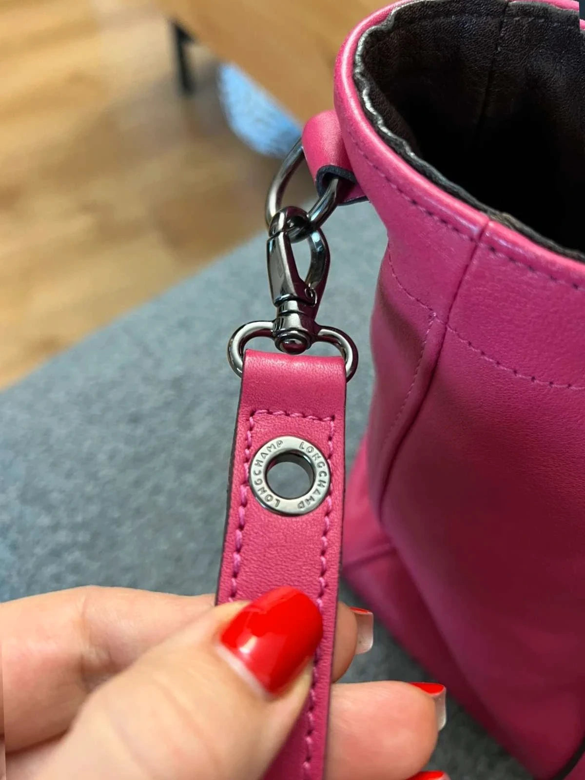 Longchamp 3D fuchsia leather big bag - view 6