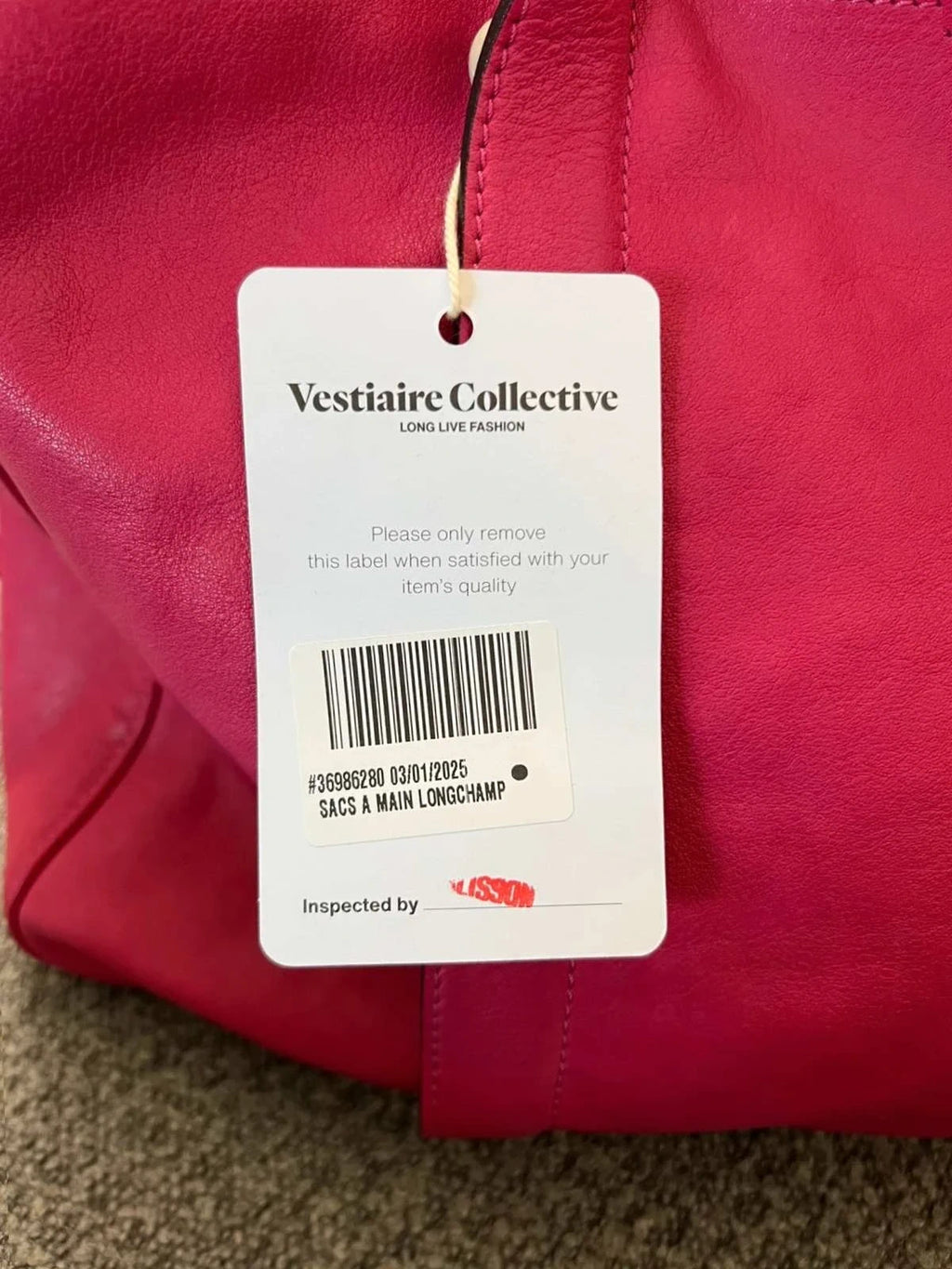 Longchamp 3D fuchsia leather big bag - view 7