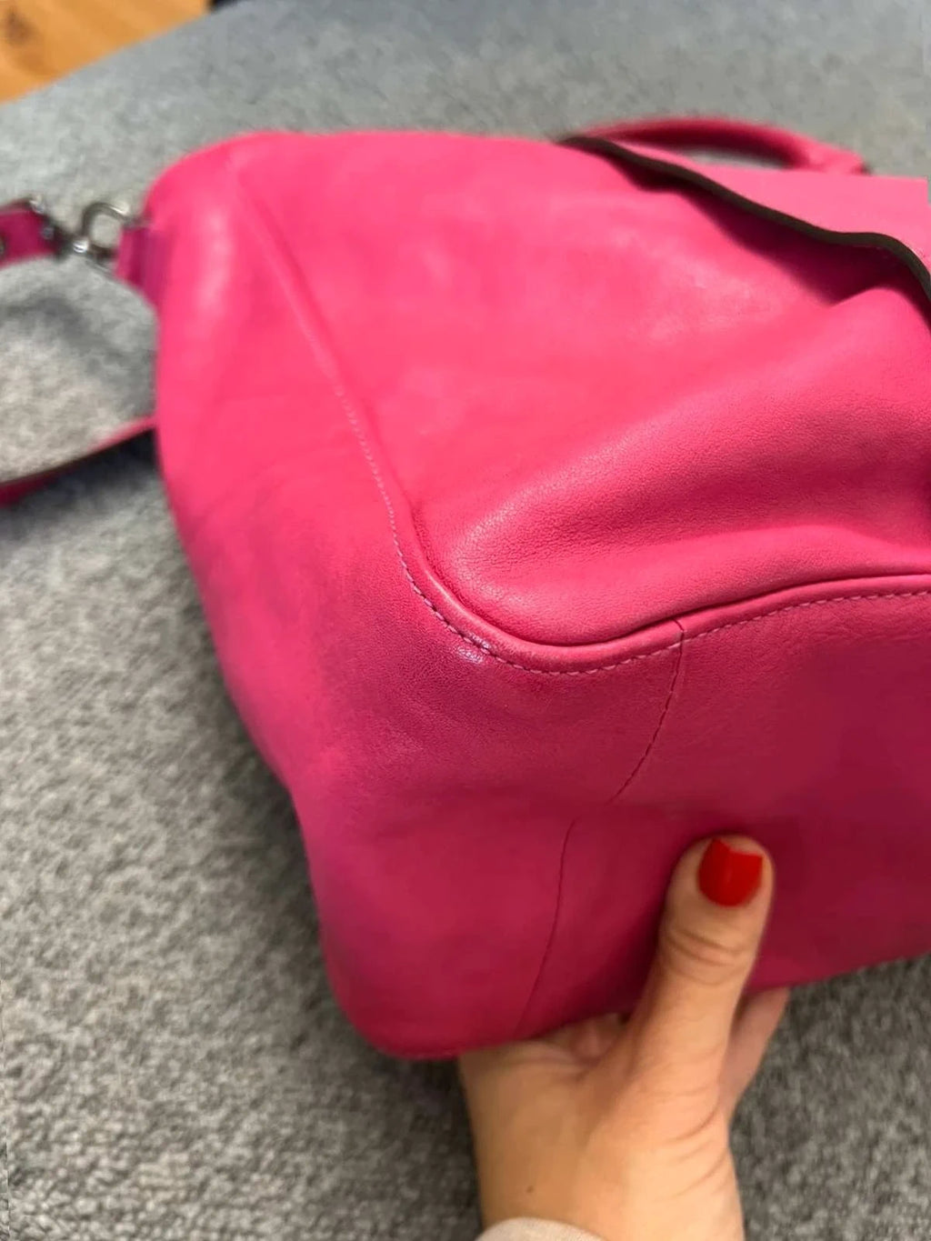 Longchamp 3D fuchsia leather big bag - view 10