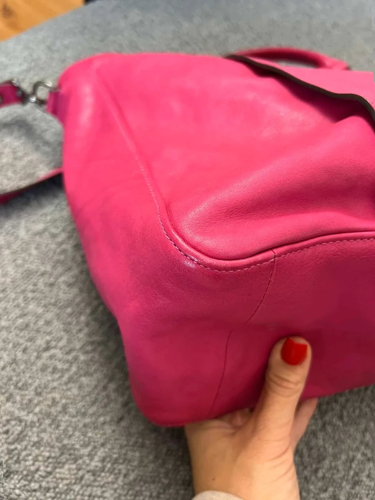 Longchamp 3D fuchsia leather big bag - view 10