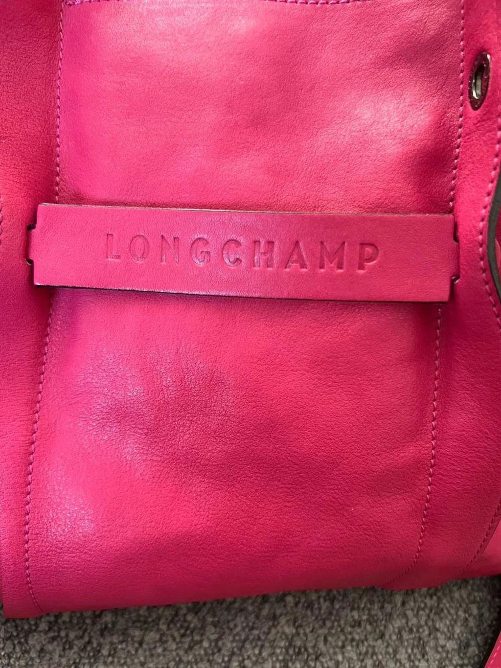 Longchamp 3D fuchsia leather big bag - view 3