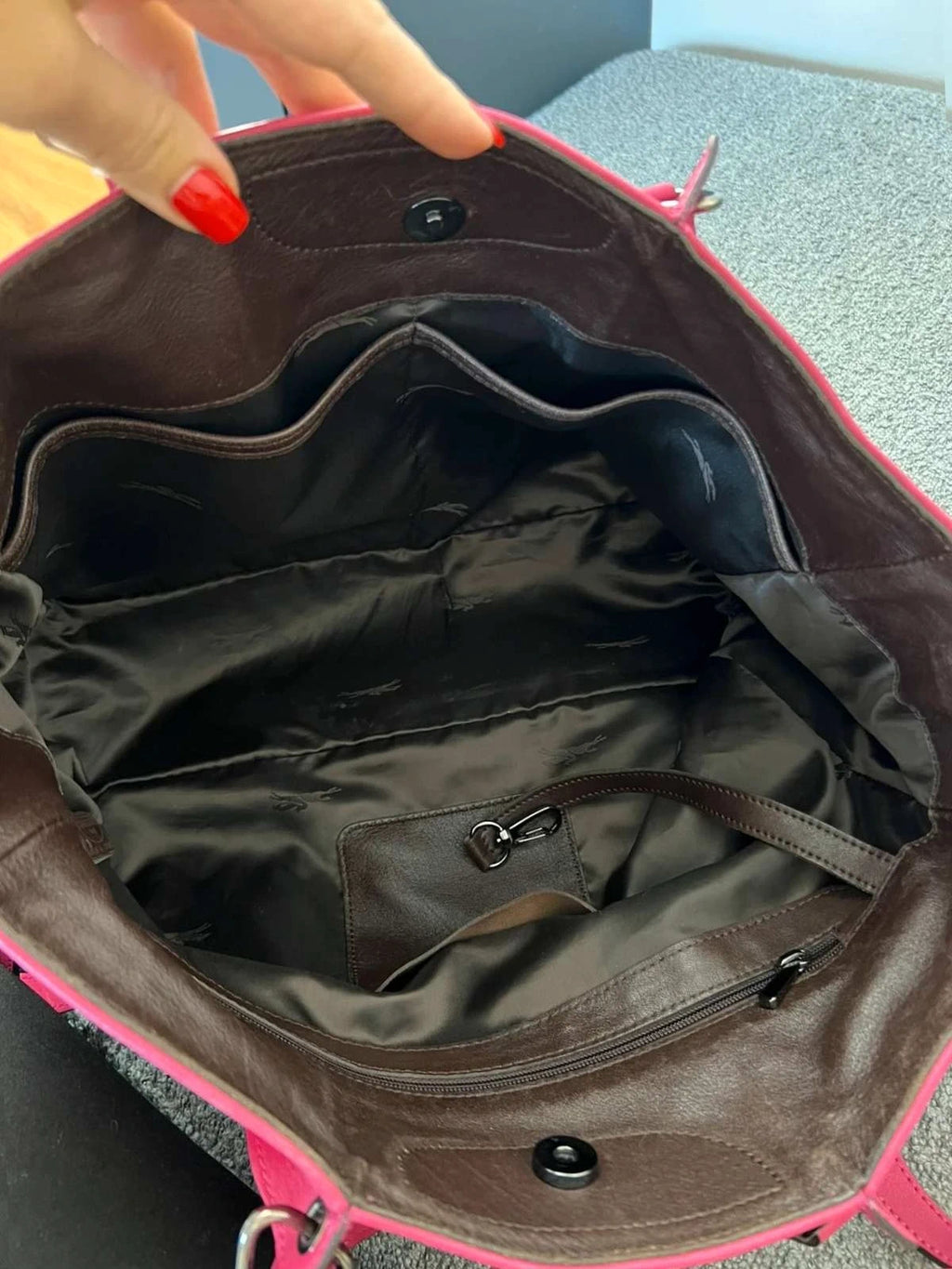 Longchamp 3D fuchsia leather big bag - view 14
