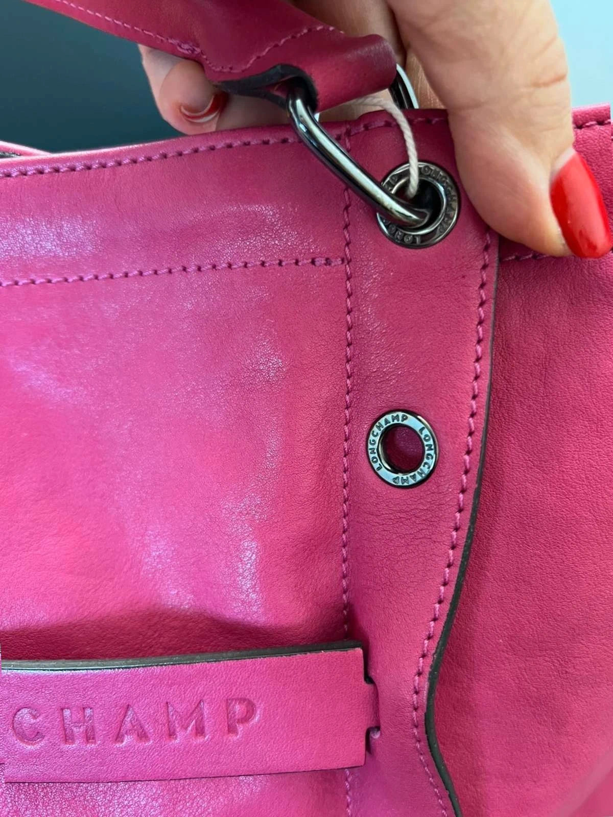 Longchamp 3D fuchsia leather big bag - view 4