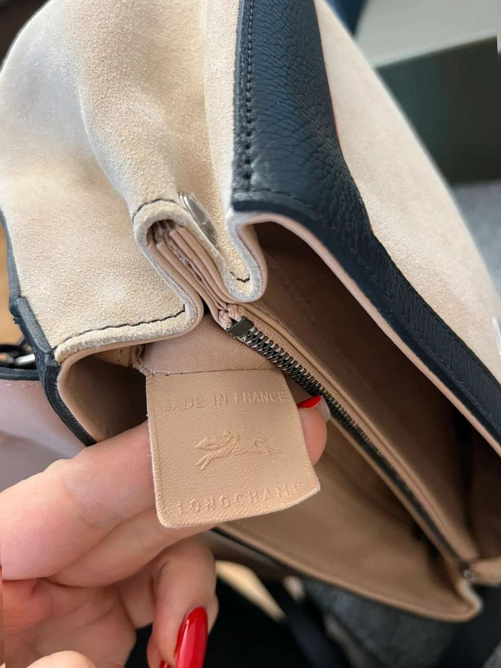 Longchamp Madeleine Tribu new suede leather bag - view 13