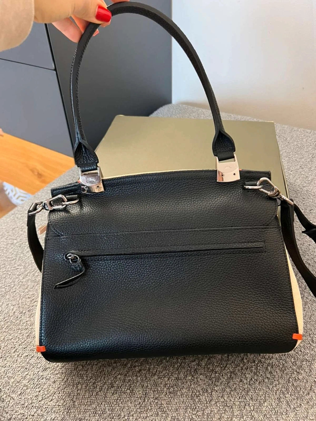 Longchamp Madeleine Tribu new suede leather bag - view 3