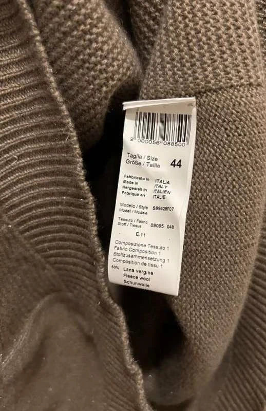 Peserico taupe wool silk turtleneck sweater - view 6