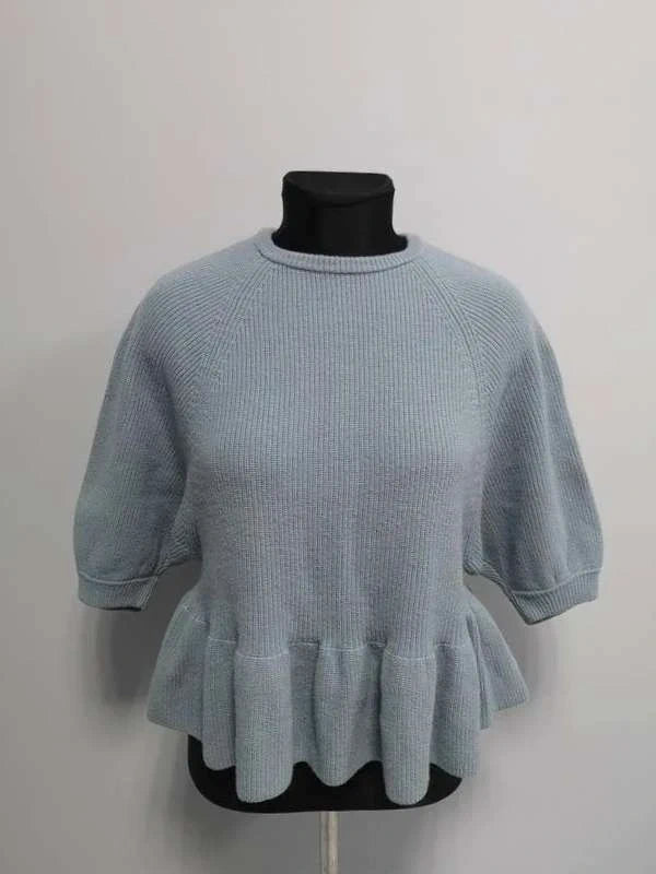Red Valentino sky blue wool top sweater
