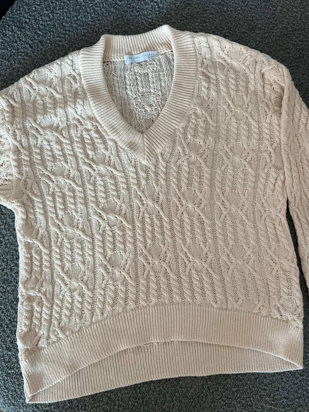 Fabiana Filippi cream cotton jumper - view 4
