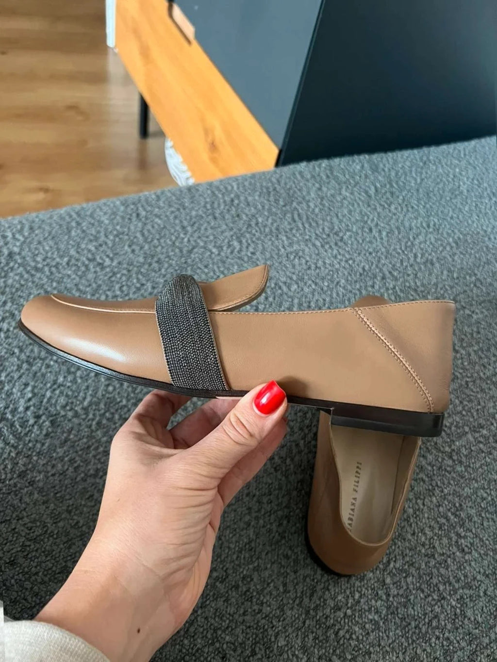 Fabiana Filippi new beige loafers - view 6