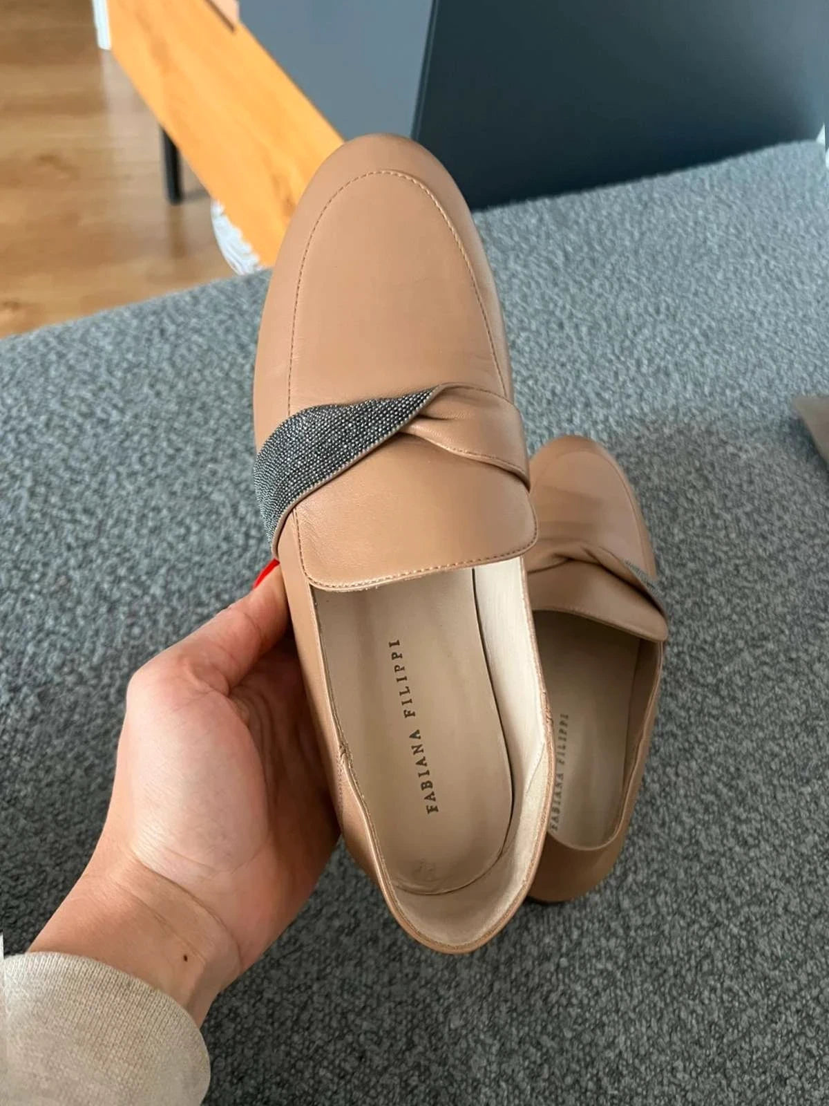 Fabiana Filippi new beige loafers - view 7