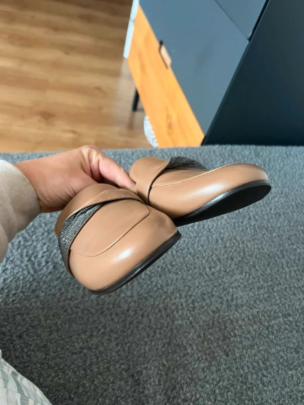 Fabiana Filippi new beige loafers - view 9