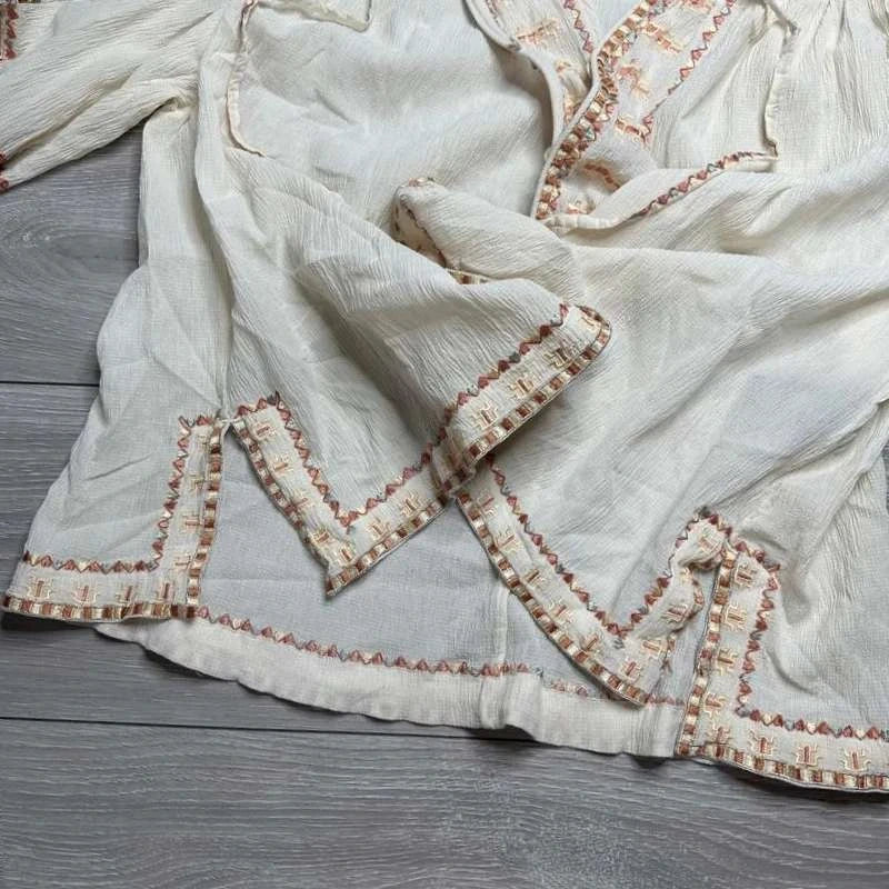 Isabel Marant Clive top cotton silk embroidered blouse - view 4