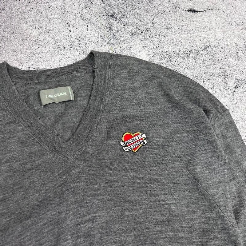 Zadig & Voltaire grey wool jumper sweater - view 2