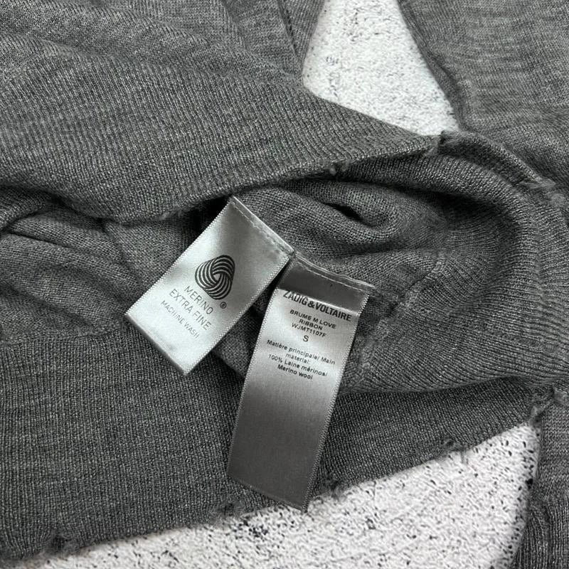 Zadig & Voltaire grey wool jumper sweater - view 7