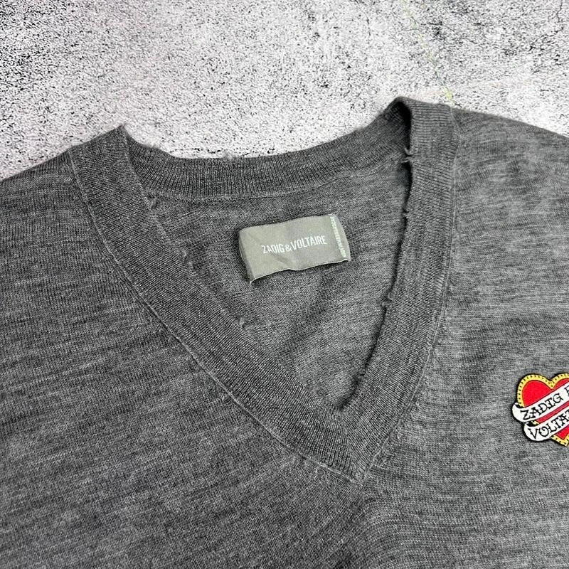 Zadig & Voltaire grey wool jumper sweater - view 4
