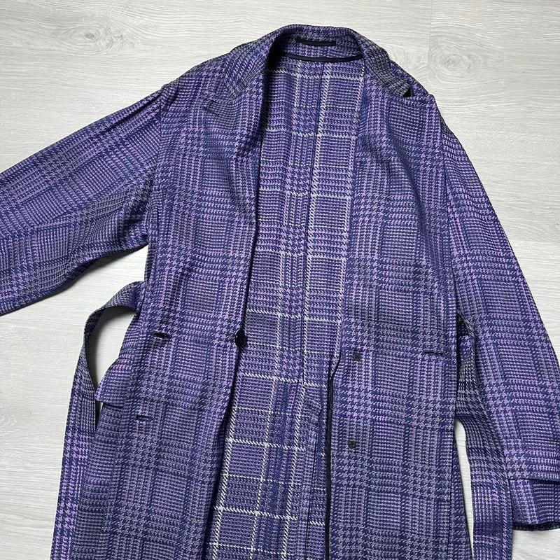 Dries van Noten cotton viscose silk long belted trench - view 4