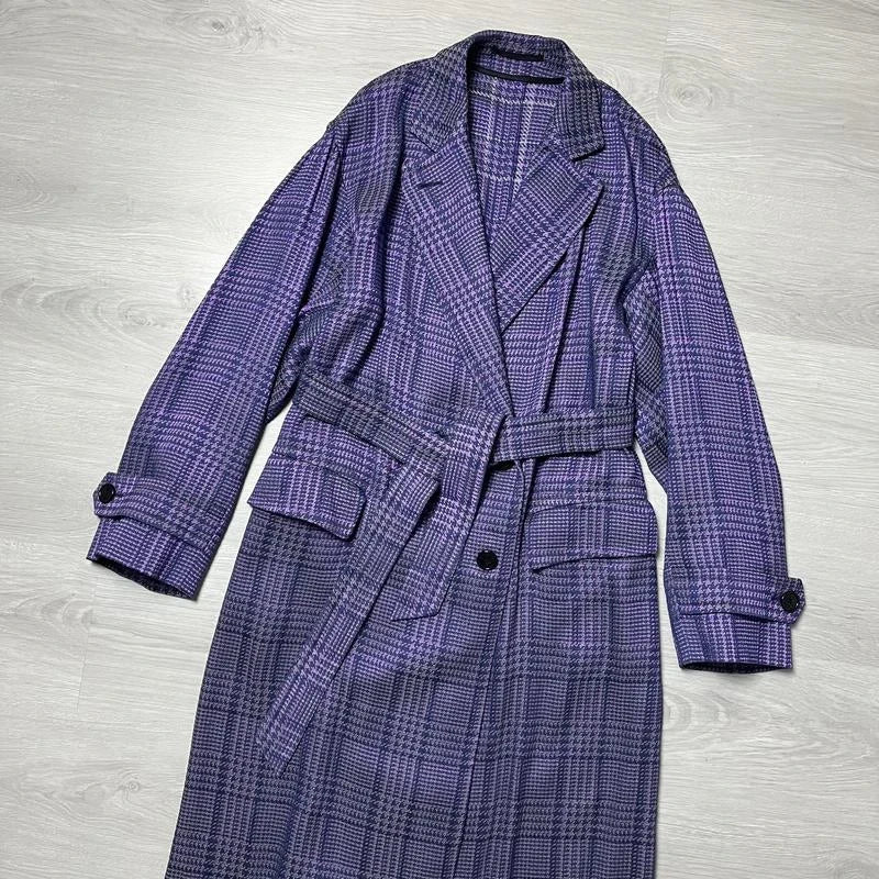 Dries van Noten cotton viscose silk long belted trench - view 2