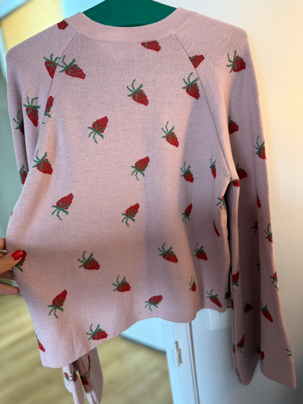 Vivetta cotton wool pink strawberry sweater - view 11