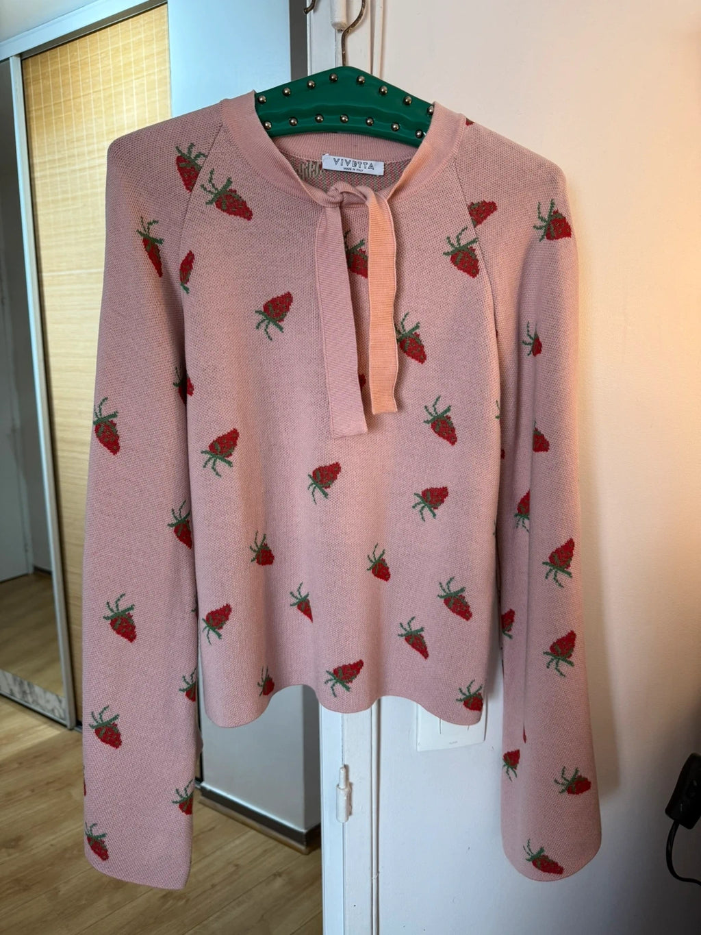 Vivetta cotton wool pink strawberry sweater