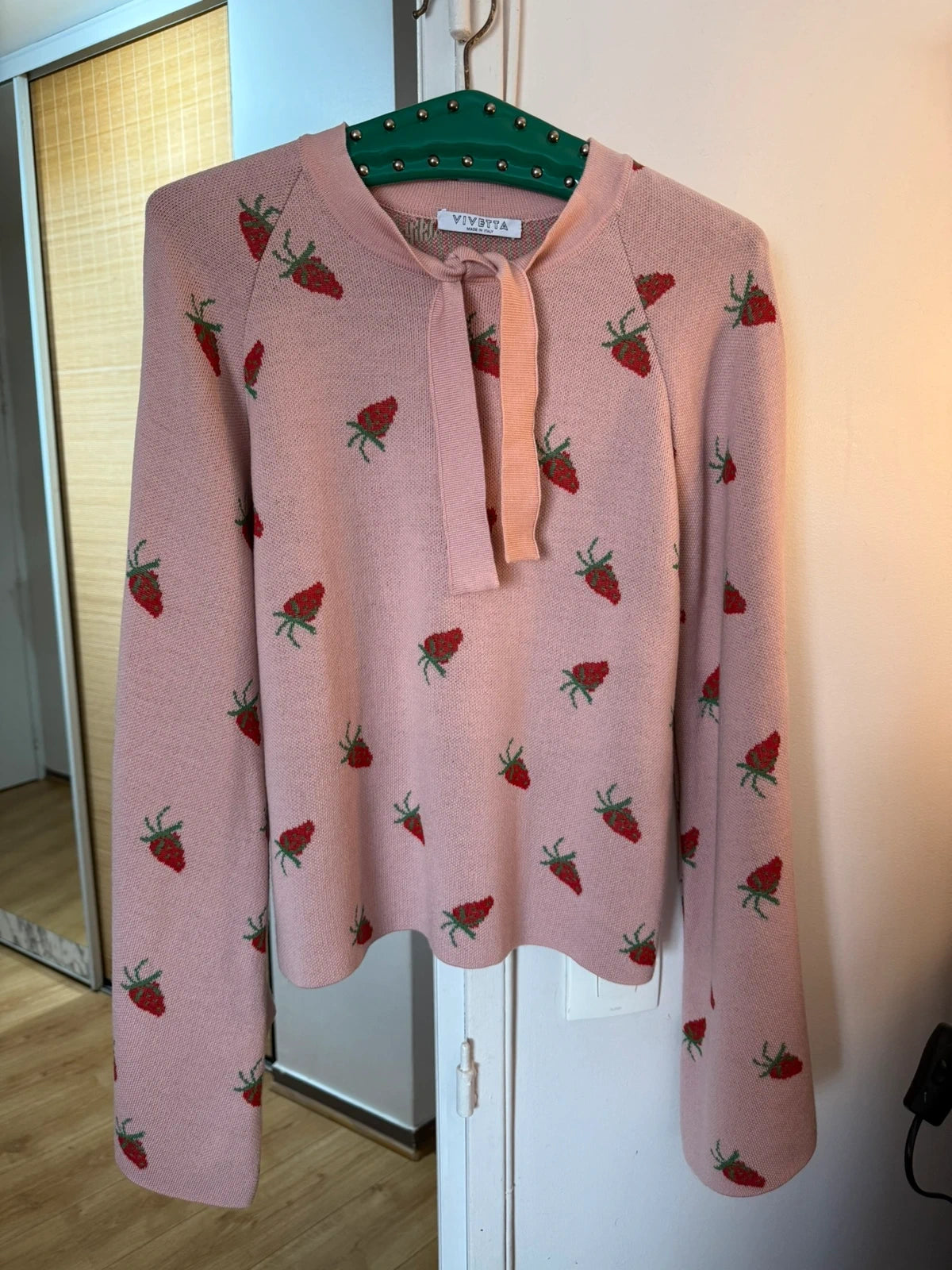 Vivetta cotton wool pink strawberry sweater