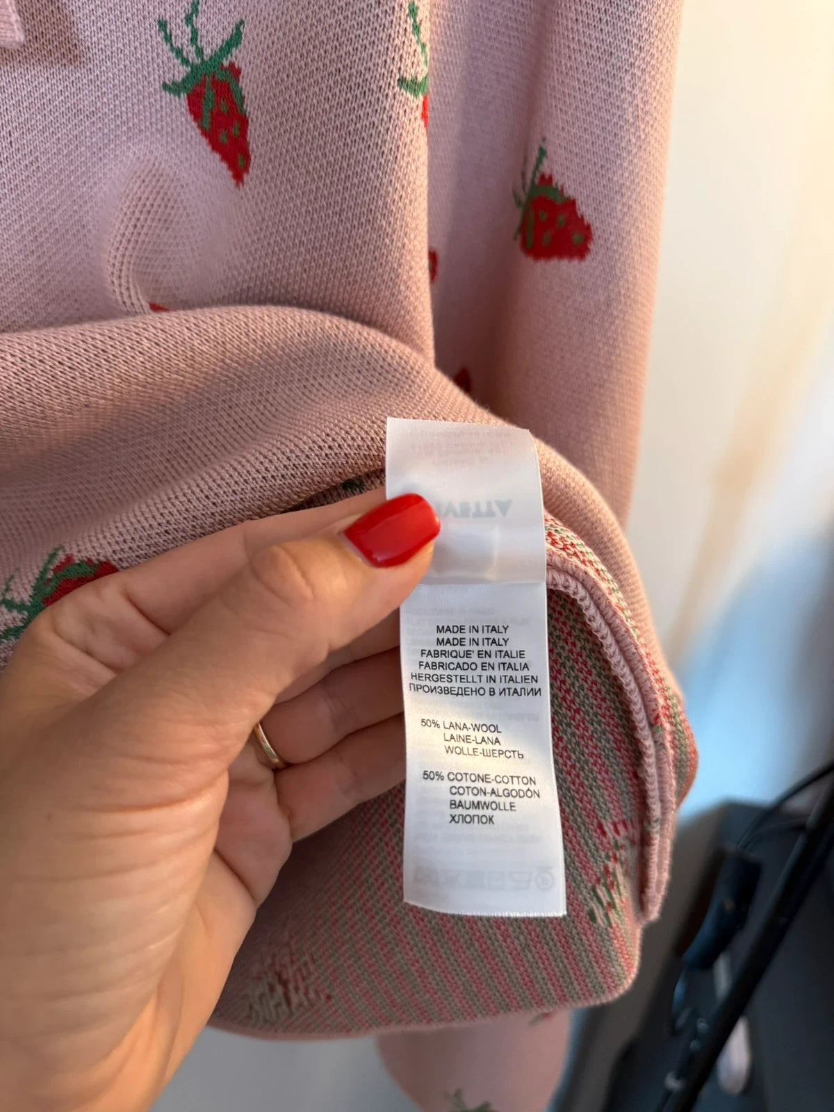 Vivetta cotton wool pink strawberry sweater - view 7
