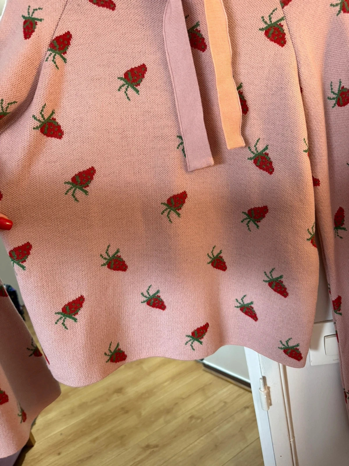 Vivetta cotton wool pink strawberry sweater - view 4