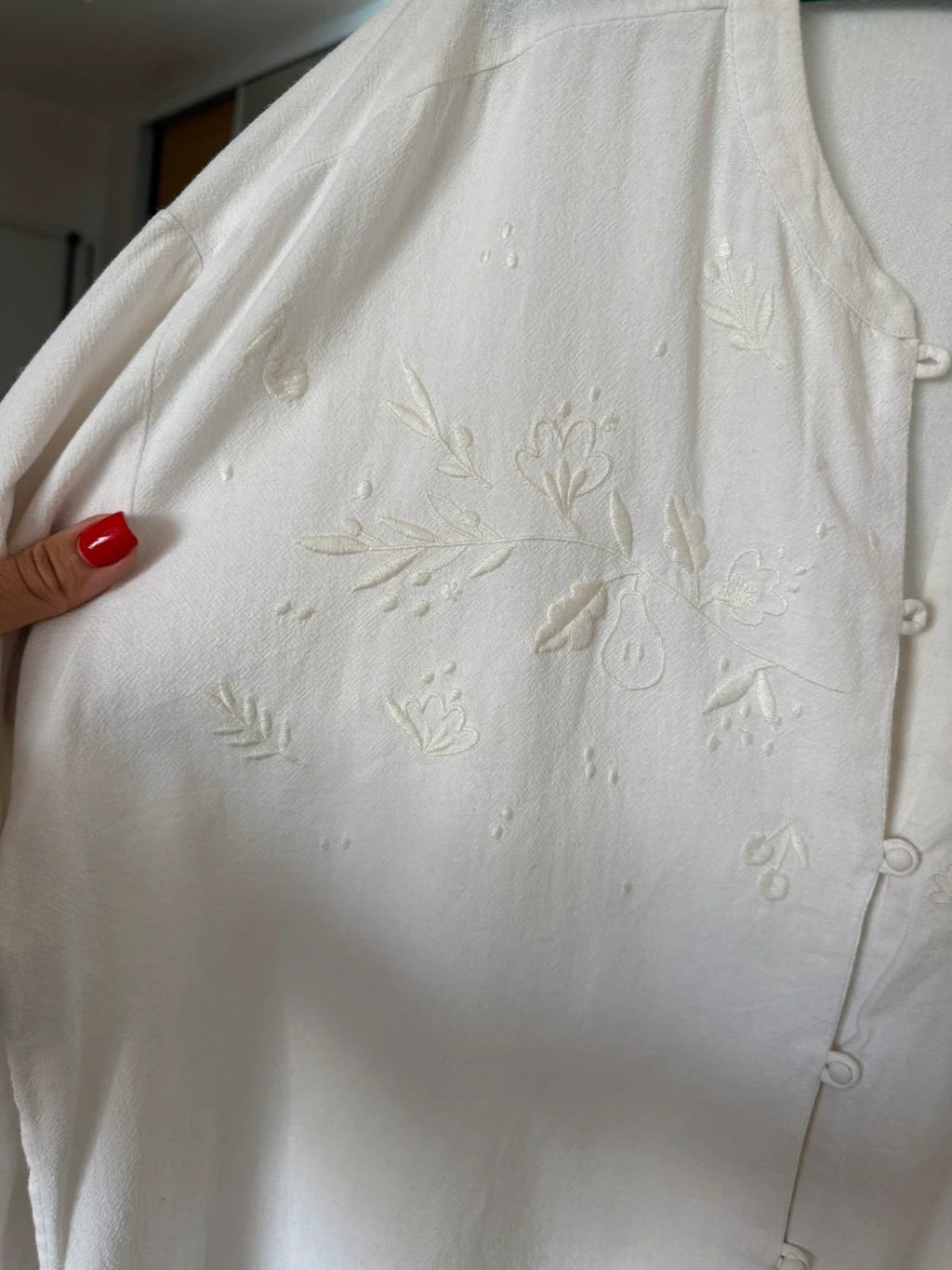 Des Petits Hauts simille white embroidered blouse - view 3