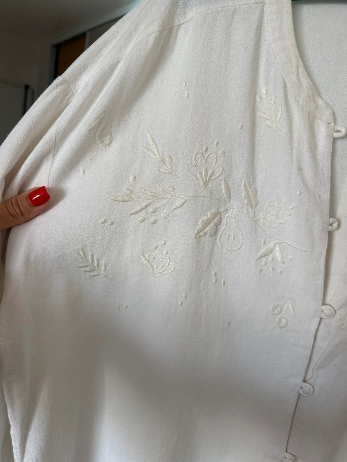 Des Petits Hauts simille white embroidered blouse - view 3