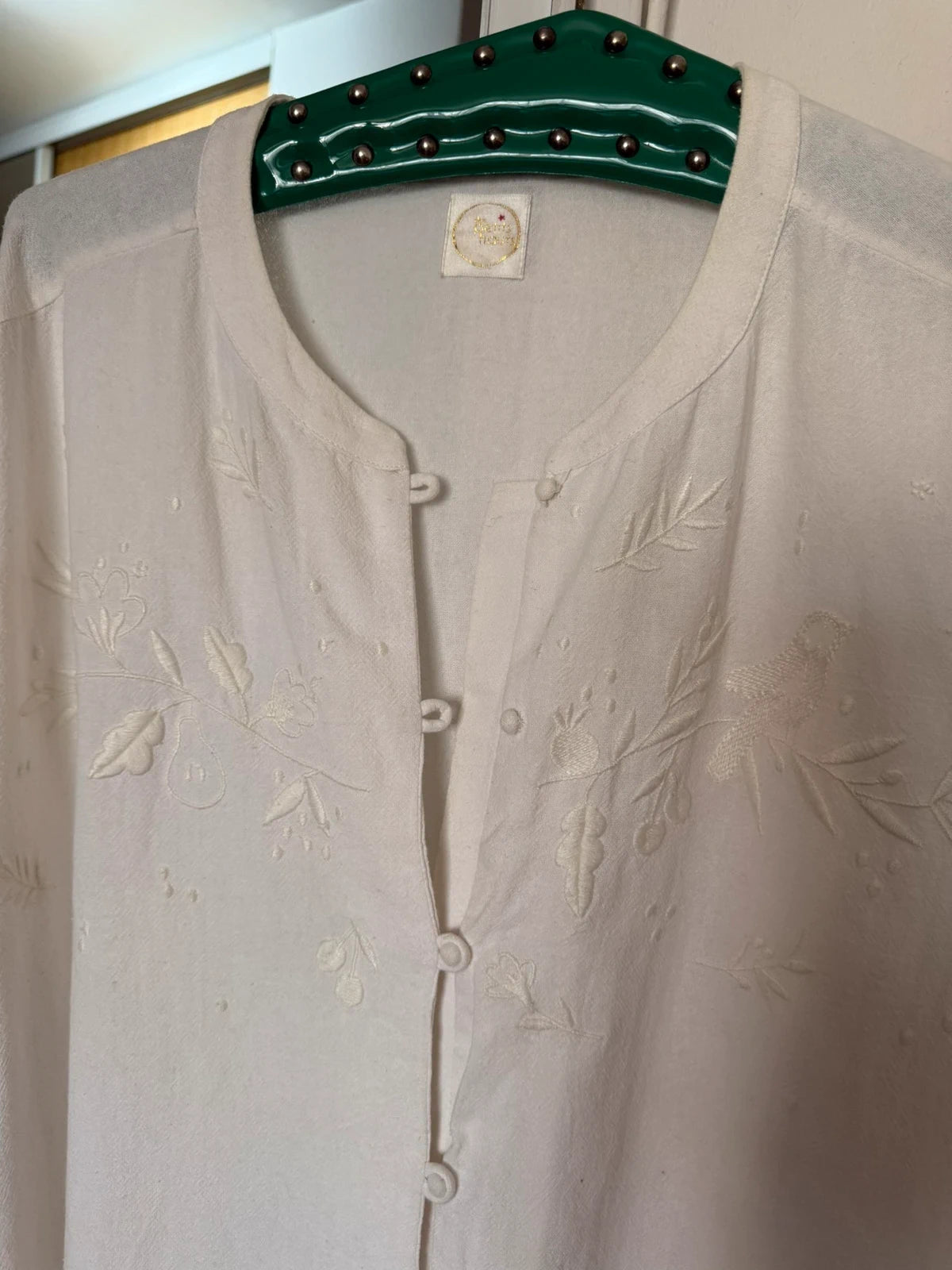 Des Petits Hauts simille white embroidered blouse - view 2