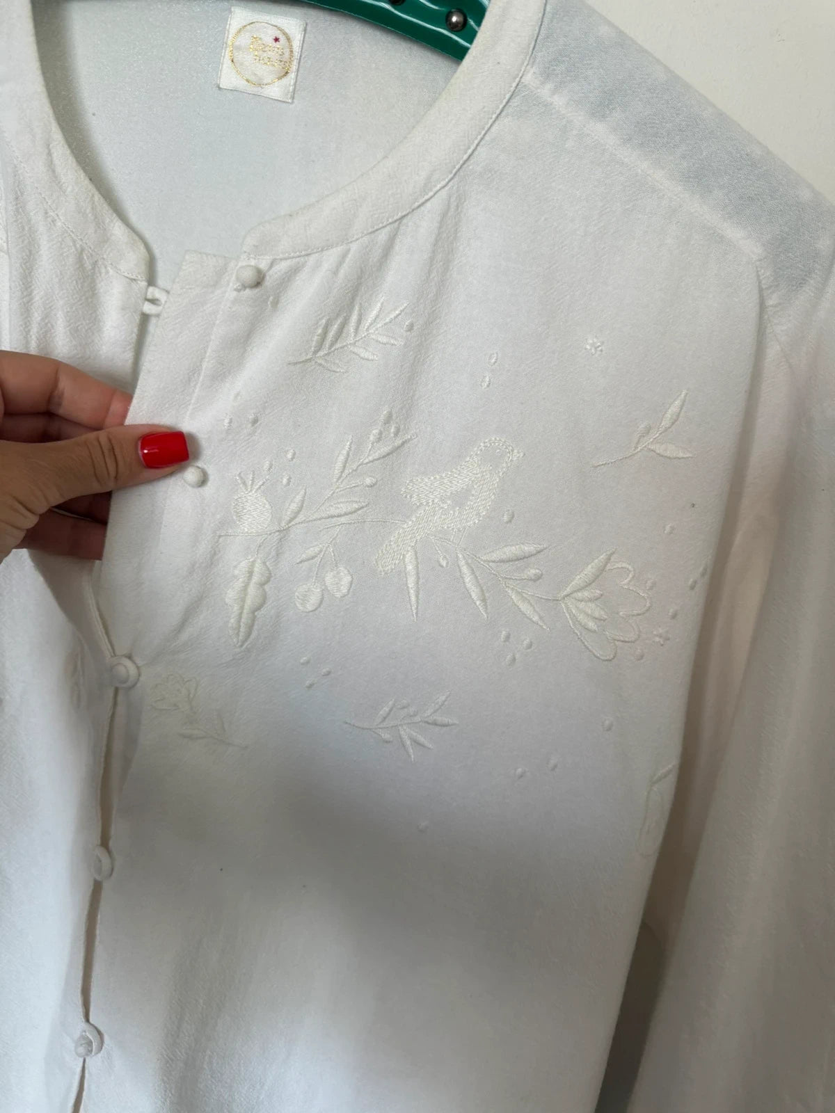 Des Petits Hauts simille white embroidered blouse - view 4