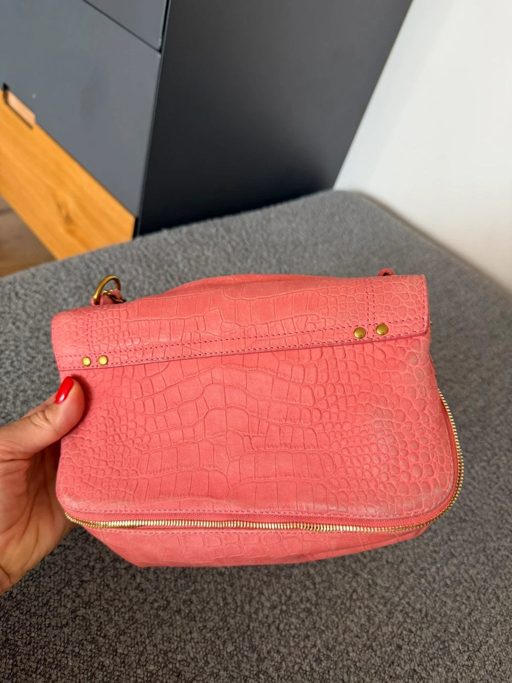 Jérôme Dreyfuss pink leather crossbody bag - view 2