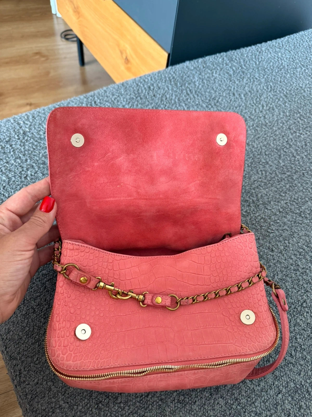 Jérôme Dreyfuss pink leather crossbody bag - view 7