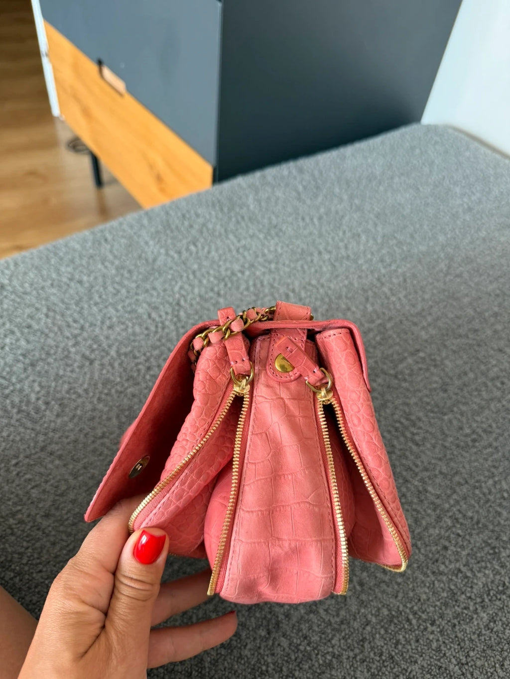 Jérôme Dreyfuss pink leather crossbody bag - view 5