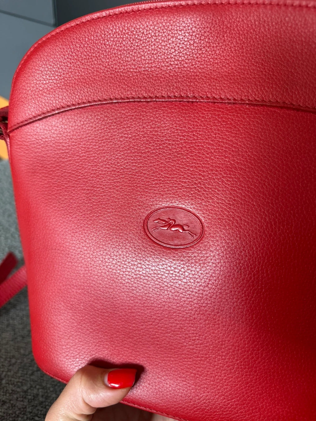 Longchamp vintage red leather bag - view 9