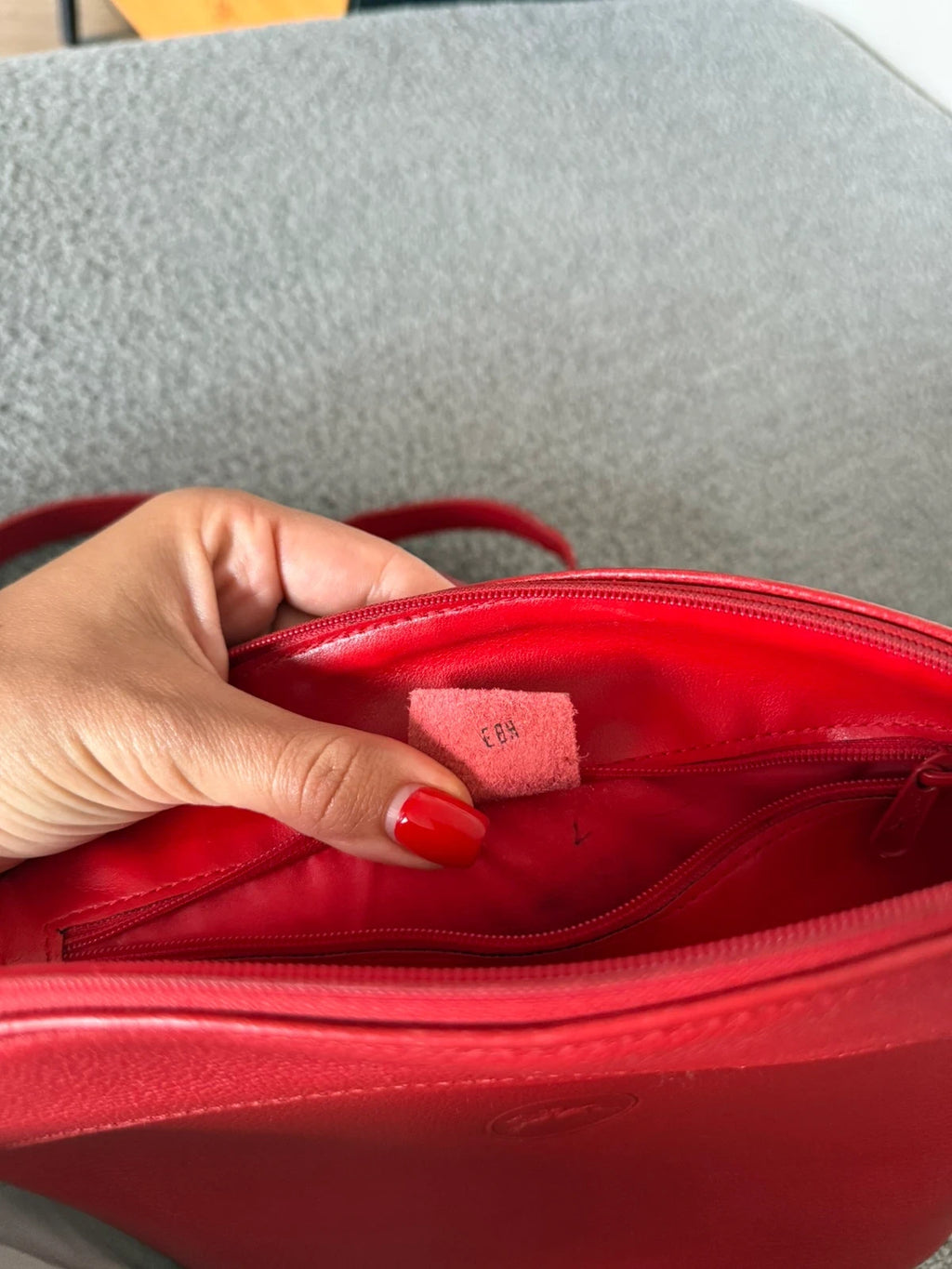 Longchamp vintage red leather bag - view 14