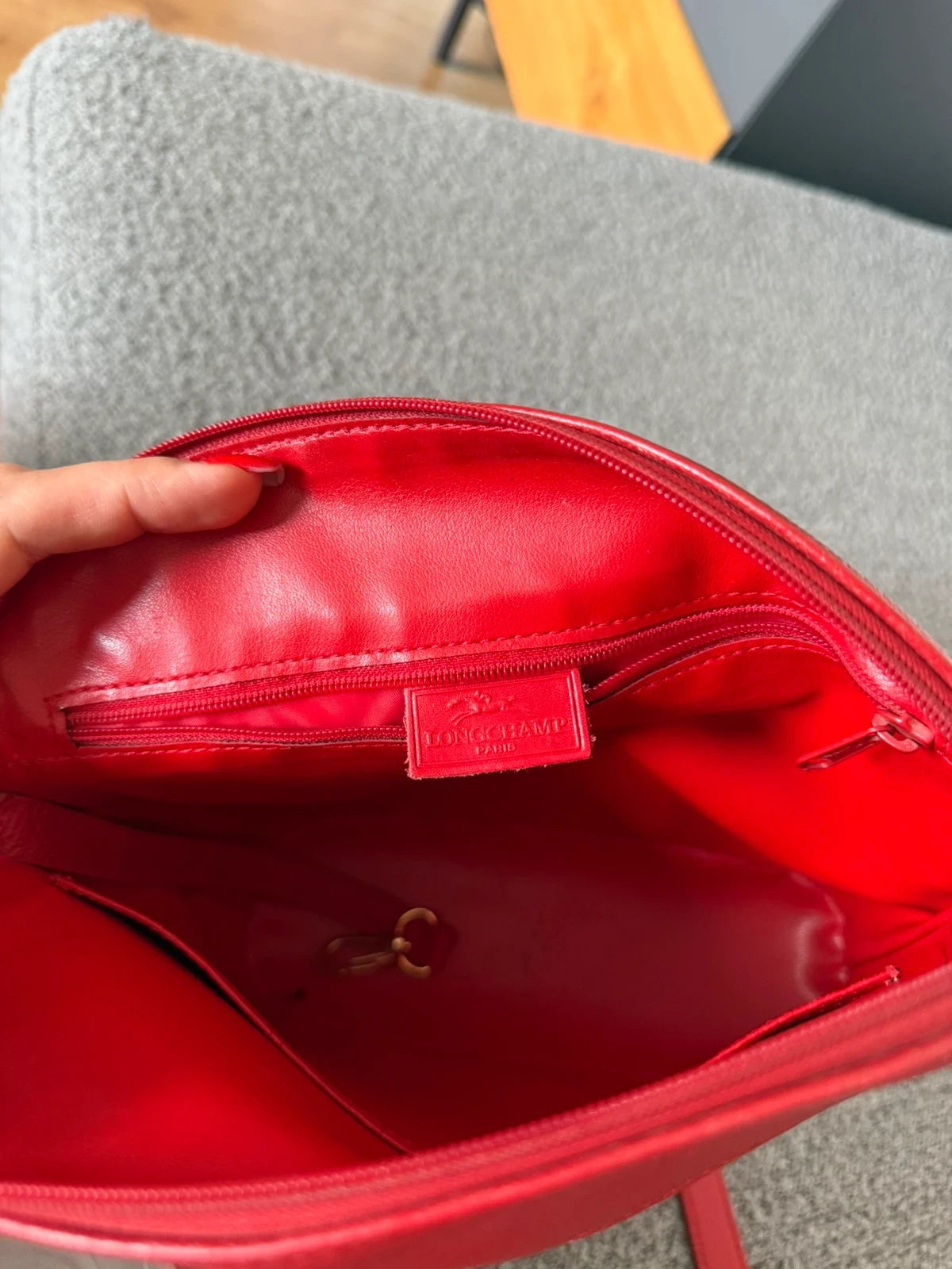 Longchamp vintage red leather bag - view 12