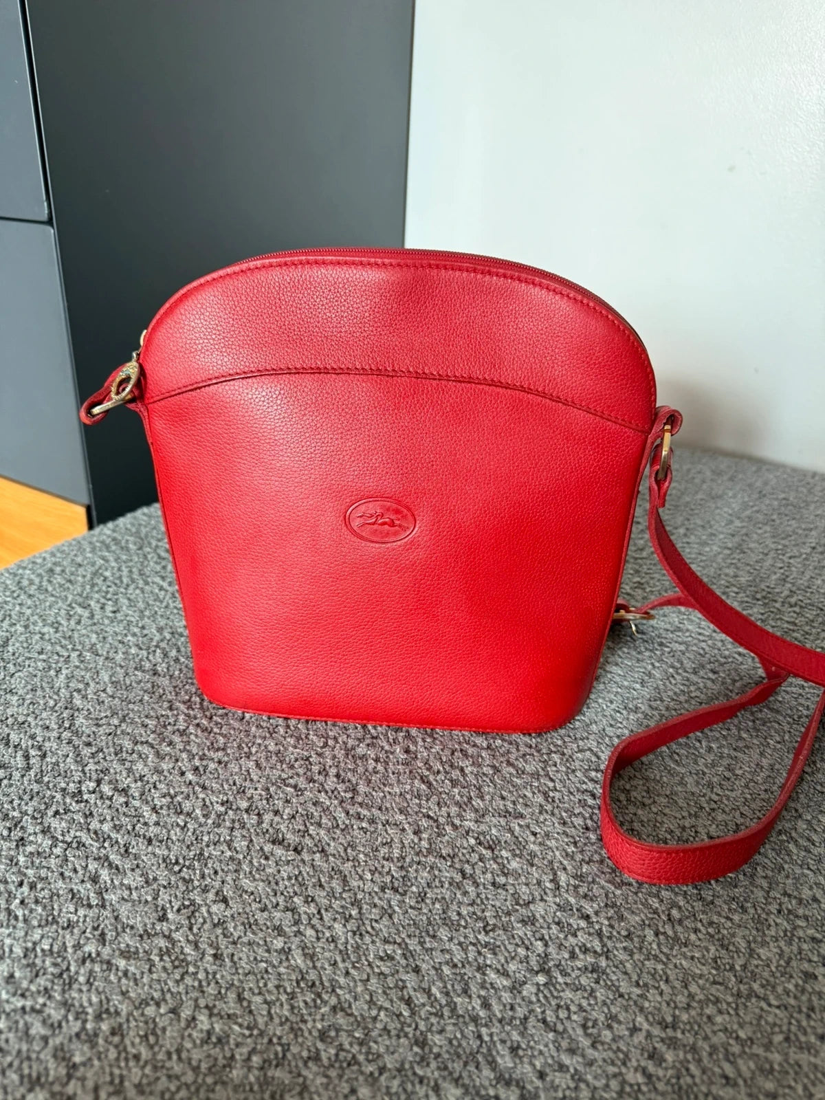Longchamp vintage red leather bag