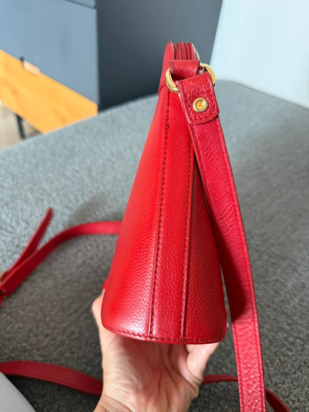 Longchamp vintage red leather bag - view 8