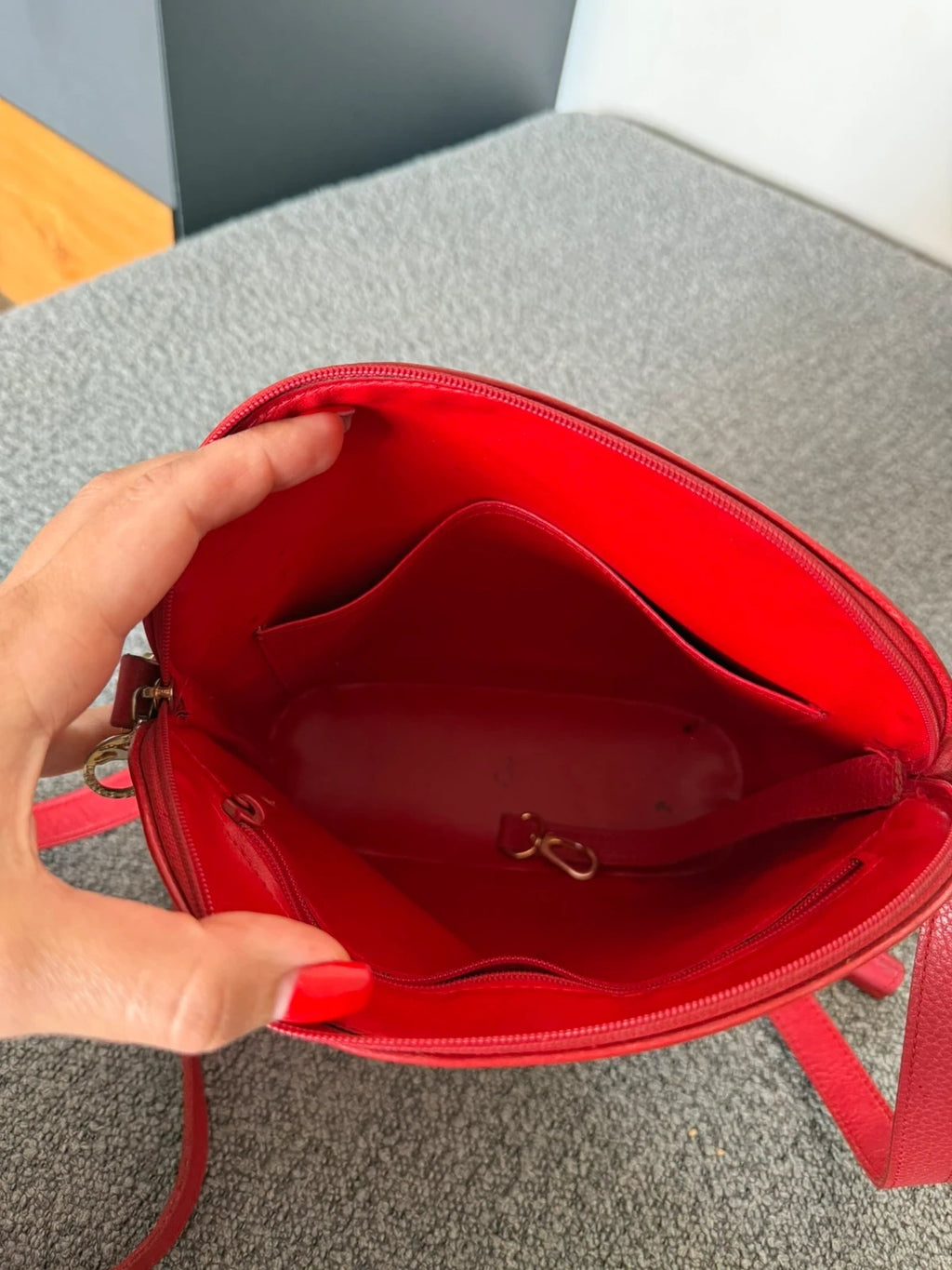 Longchamp vintage red leather bag - view 11
