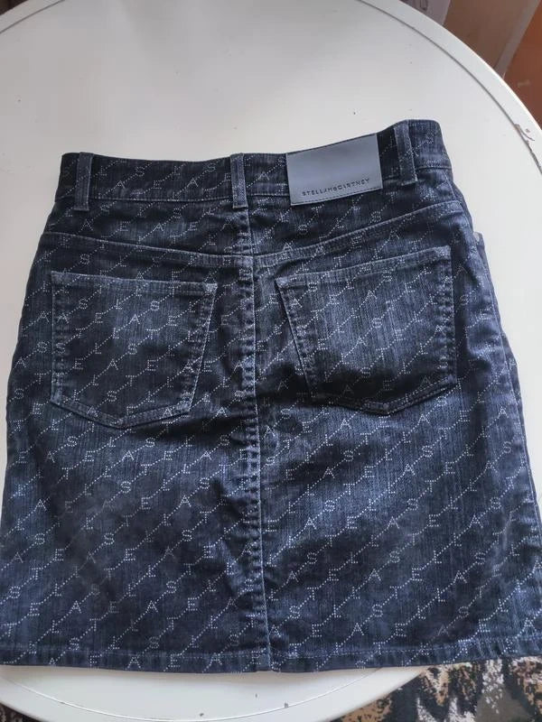 Stella McCartney monogram denim skirt - view 2