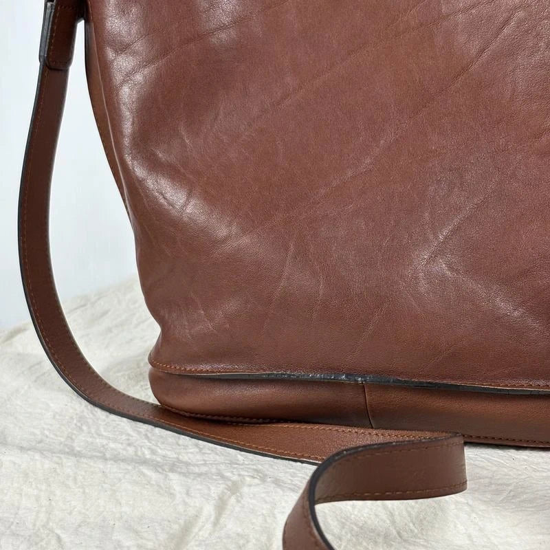 Longchamp 3D brown cognac leather bag - view 8