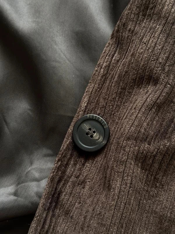 Peserico chocolate viscose cotton silk velvet blazer - view 2