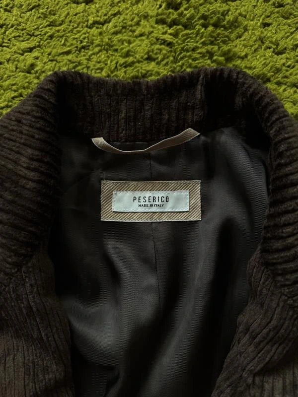 Peserico chocolate viscose cotton silk velvet blazer - view 4